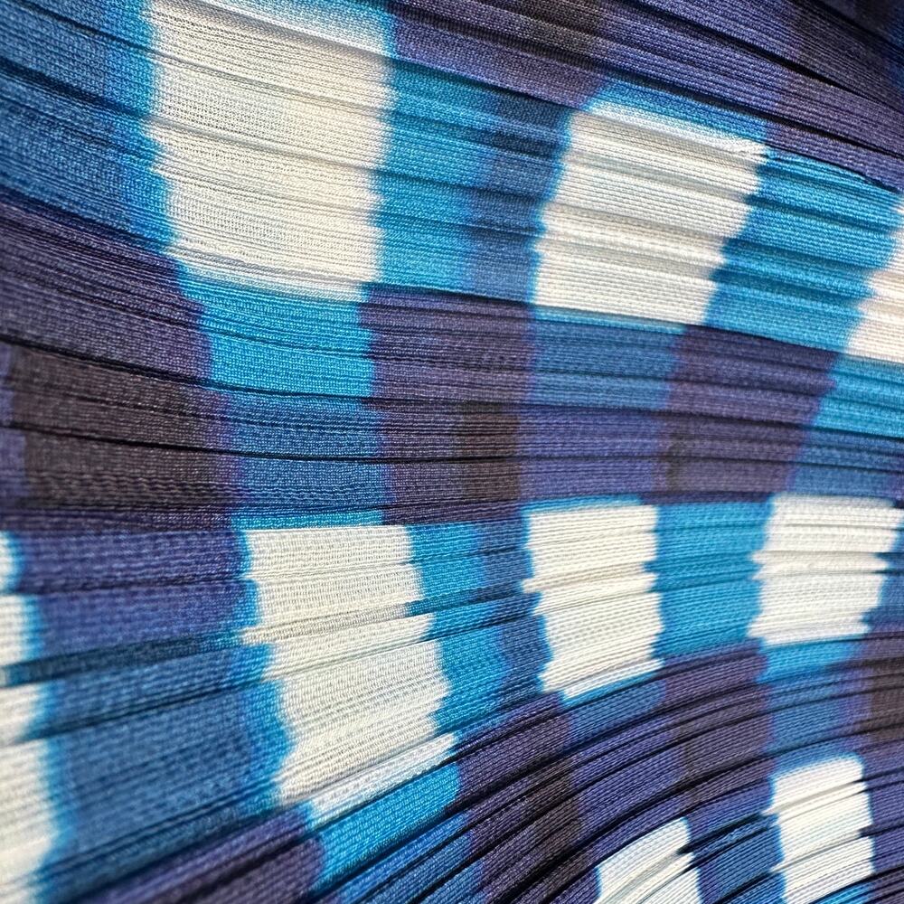 Pleats Please Issey Miyake | Navy Check Trek Trousers | Blue Pattern Size 4 - Picture 5 of 10
